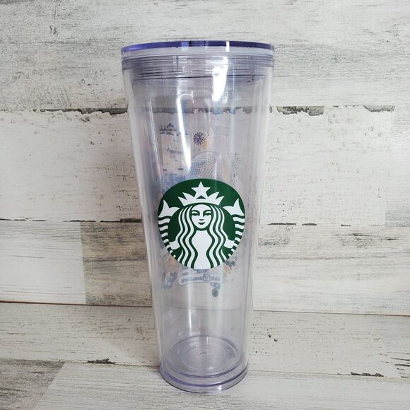 Starbucks 24 oz. Plastic Walt Disney World 50th Anniversary Tumbler Cup NO Straw - Picture 2 of 10